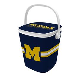 Indigo Falls - Michigan Wolverines 16-Quart Mini Cool Bar Cooler - White