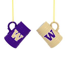 Evergreen Enterprises - Washington Huskies Two-Pack 3" Mini Stein Ornament Set - Multicolor