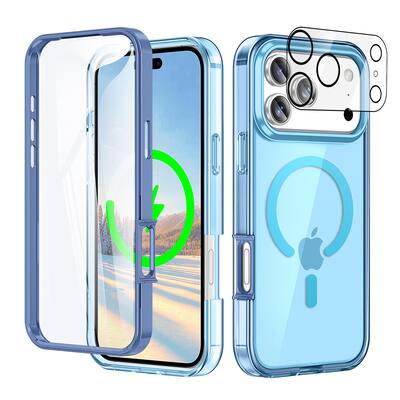 Dteck Magnetic For Apple iPhone 17 Pro Max Full Body Case Built in Screen Protector Cover with Camera Lens Protector Blue - Best Buy Dteck Magnetic For Apple iPhone 17 Pro Max Full Body Case Built in Screen Protector Cover with Camera Lens Protector Blue - Best Buy