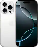 Apple - iPhone 16 Pro 128GB - Apple Intelligence - White Titanium (AT&T) - Front_Zoom