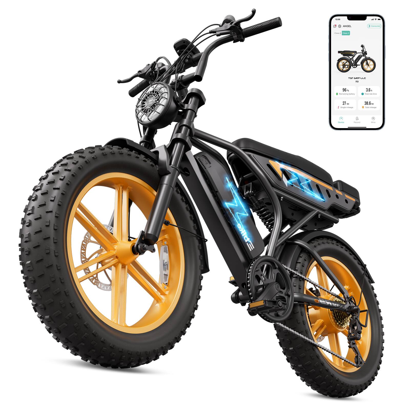 TST GRP - R9 Dual-Battery 1500W Long-Range Full-Suspension Moped Style Electric Bike (2026 Model) - Yellow price history on PriceWatchPro