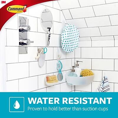 3M Command  
WATER RESISTANT  
Proven to hold better than suction cups