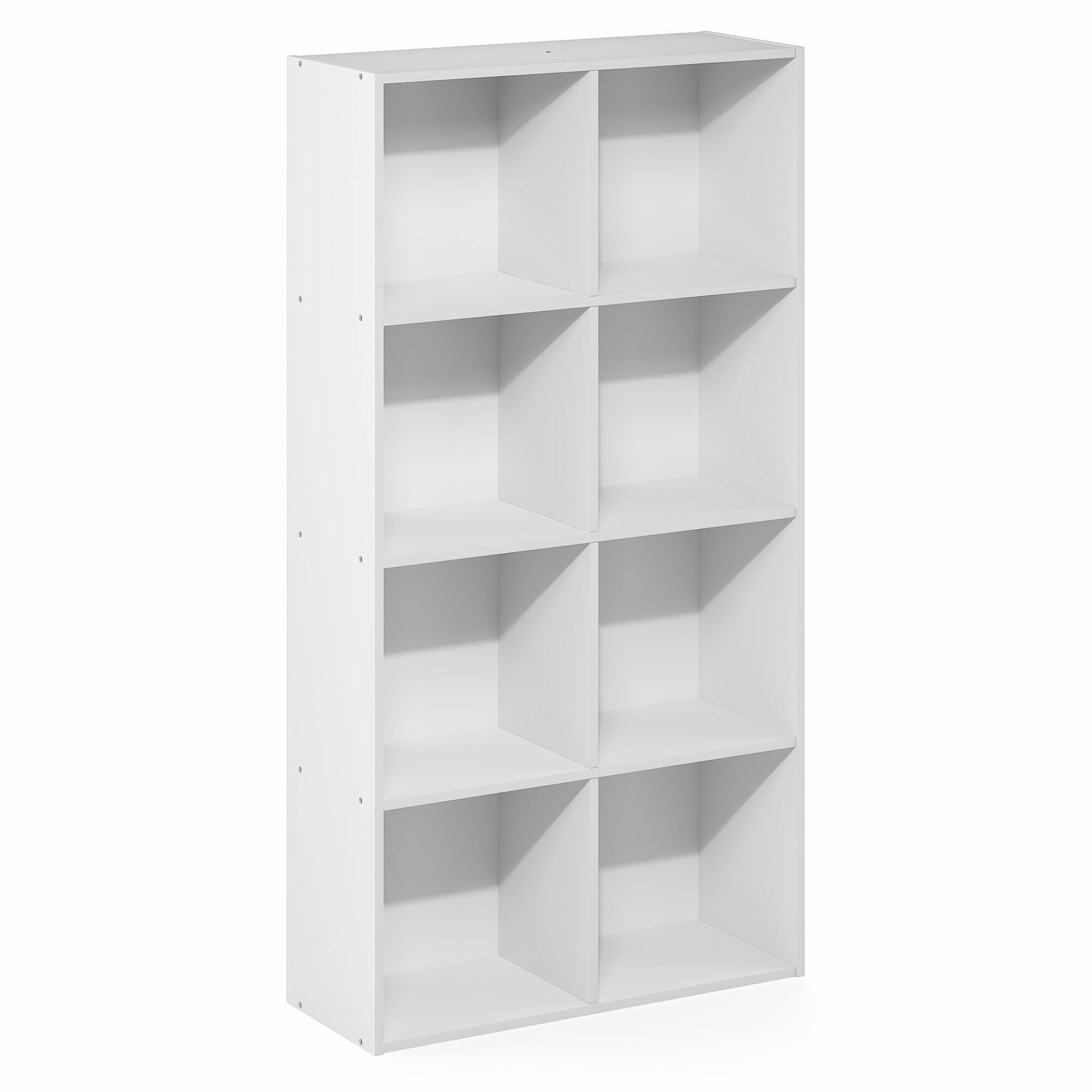 Alt View 5. Furinno - LUDER Book Shelf, Bookcase with Open Shelves, 8-Cube Bookshelf, 9.5 x 24.6 x 47 - White.