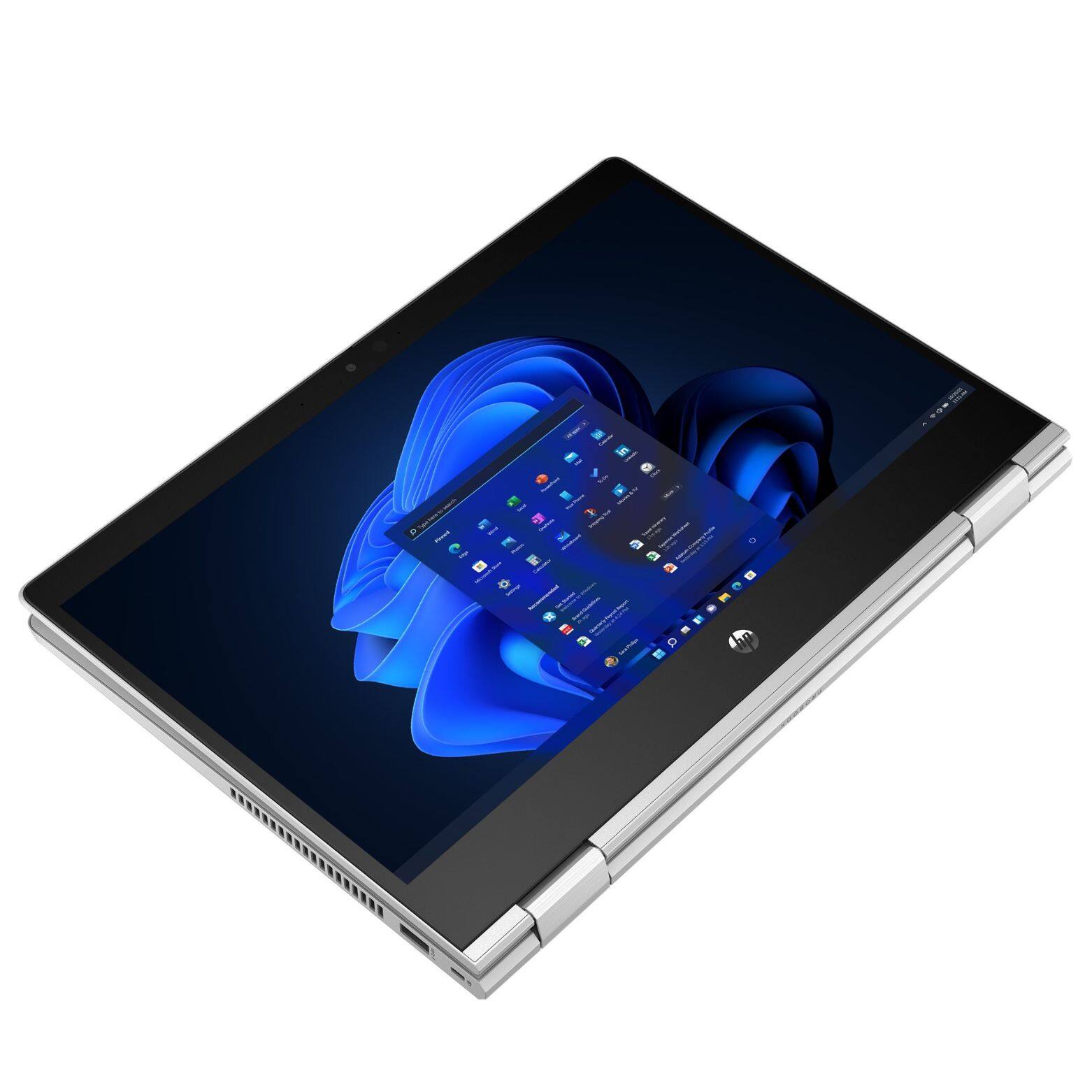 Alt View 5. HP - Pro x360 435 G9 13.3" FHD Touch AMD Ryzen 7 PRO 5875U 2.0 GHz 16GB DDR4 512GB SSD AMD Radeon Windows 11 Pro Laptop - Silver.