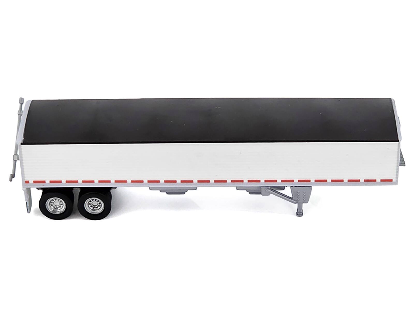 Alt View 2. HO Logistics Replicas - Covered Grain Trailer White with Black Tarp 1/87 (HO) Scale Plastic Model Car by HO Logistics.