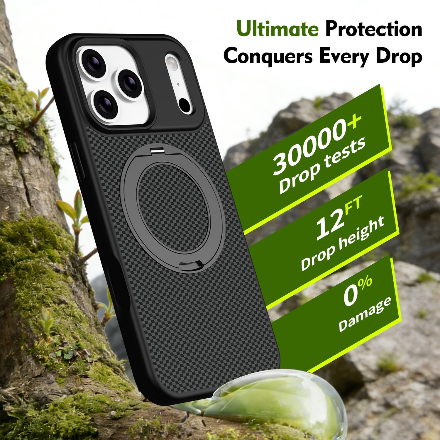Ultimate Protection Conquers Every Drop

30000+ Drop tests

12FT Drop height

0% Damage