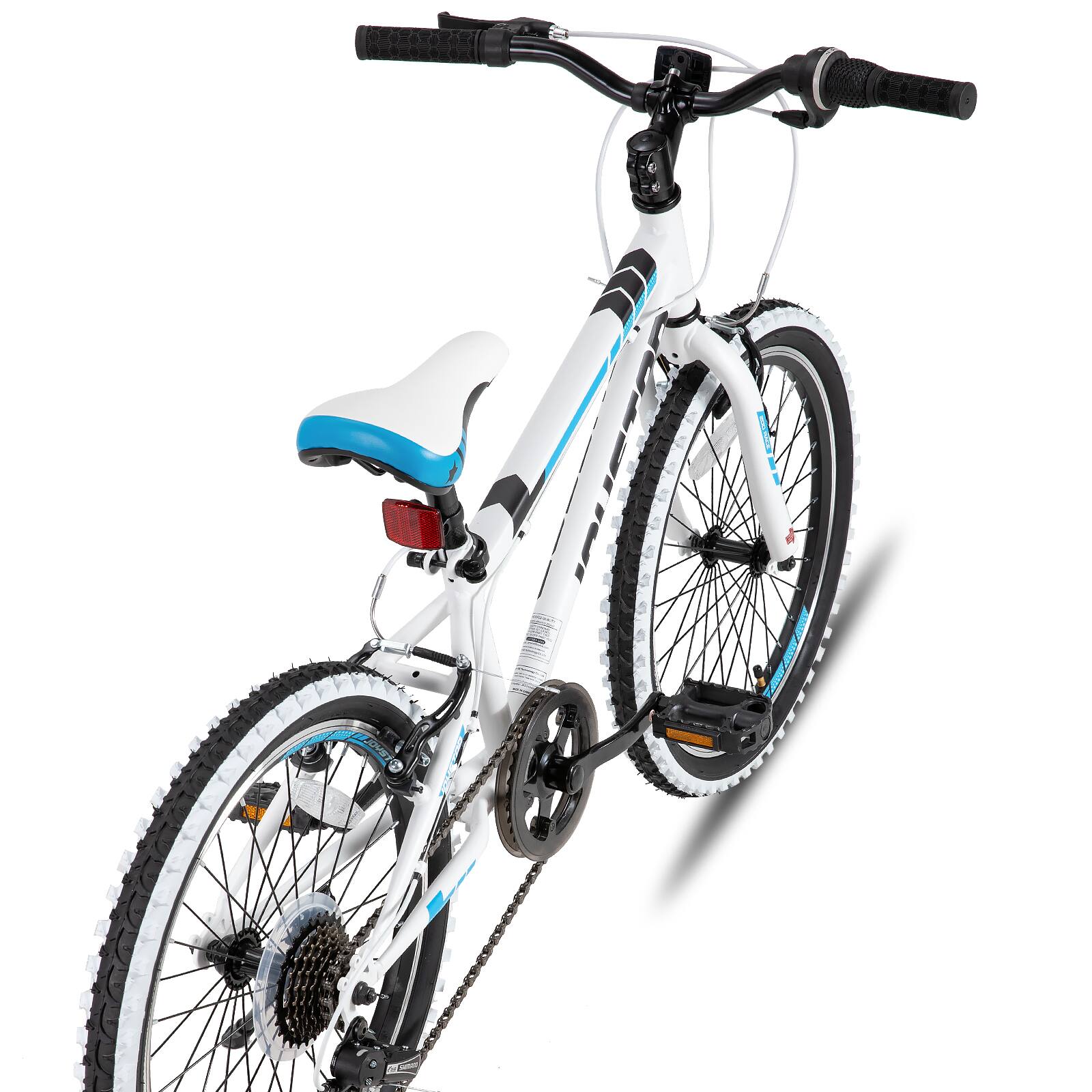 Alt View 2. JOYSTAR - JOYSTAR Lubbock 20 Inch Kids Bike with 7-Speed, Hardtail Mountain Bike for Kids Ages 6-10 MTB for Boys Girls, White - White.