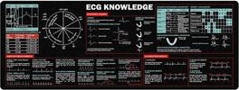 Designfullprint - ECG/EKG Reference Mouse Pad – Cardiology Cheat Sheet Desk Mat for Nurses & Medical Students - Multicolor