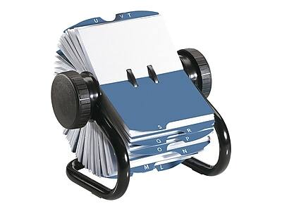 Alt View 1. Rolodex - Rotary Business Card File, 400 Card Capacity, - Black.