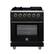 Front. Forno Appliances - Massimo 4.32 Cu. Ft. Freestanding Gas Convection Range with Air Fryer Kit, Wok Support & Griddle - Black.