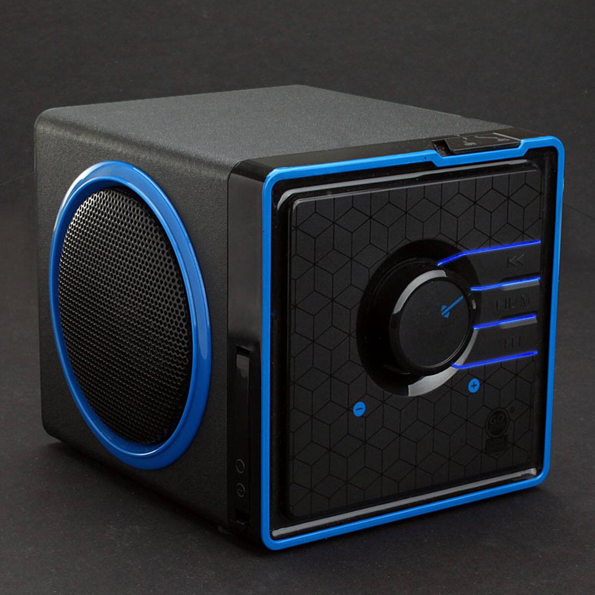 Alt View 8. GOgroove - GOgroove SonaVERSE BX Portable Speaker with USB Drive MP3 Playback & 3.5mm AUX - Wired - Blue.
