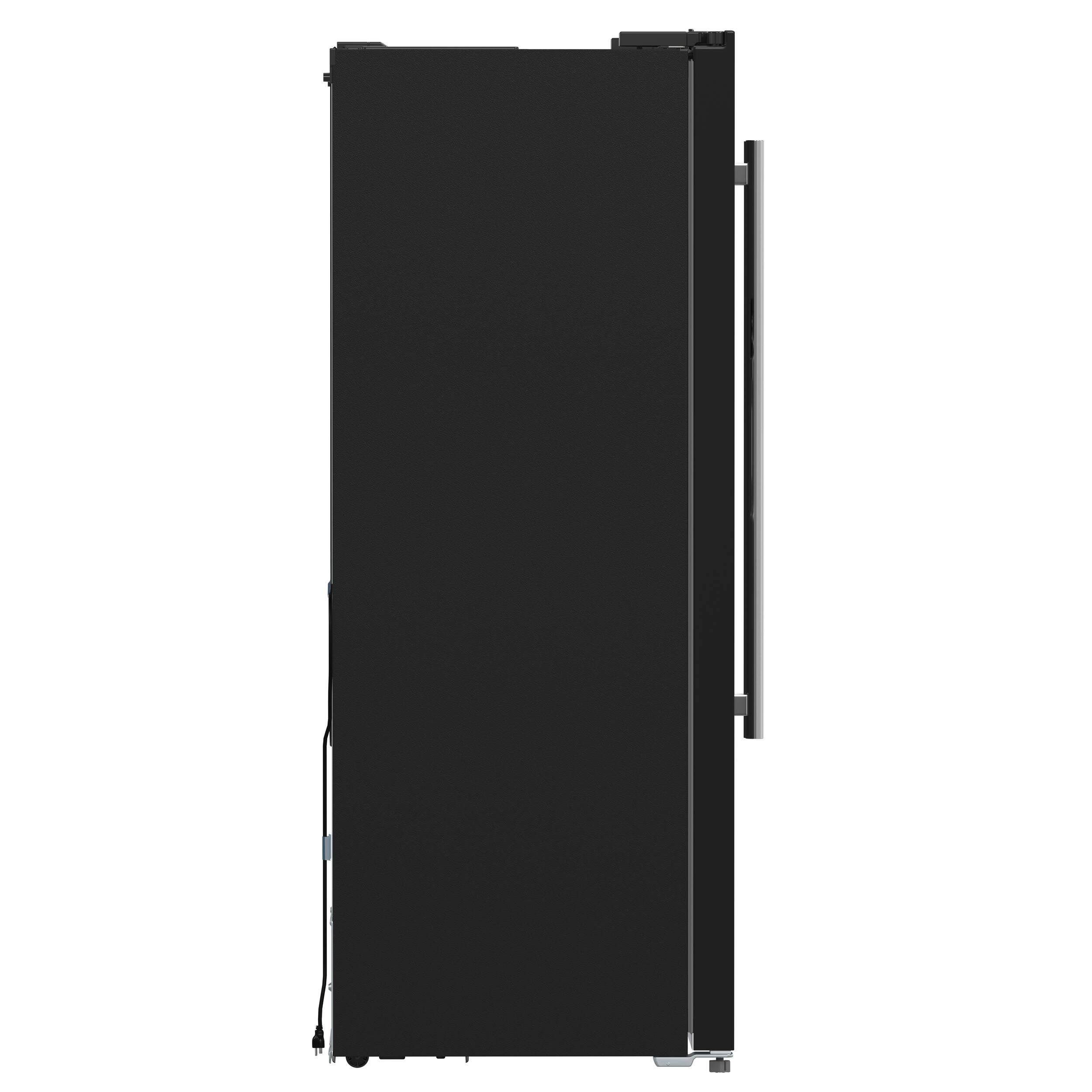 Alt View 4. Forno Appliances - Salerno 20 Cu. Ft. Side-by-Side Counter-Depth Refrigerator with Ice and Water Dispenser - Black.