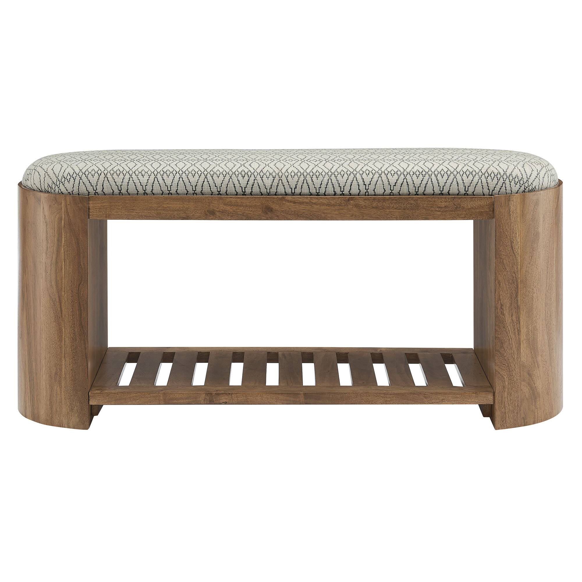 Alt View 1. Modway - Ashby 45" Geometric Upholstered Bench by Modway - Brown.