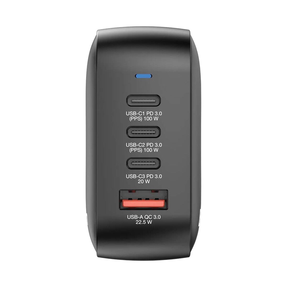 USB-C1 PD 3.0 (PPS) 100 W  
USB-C2 PD 3.0 (PPS) 100 W  
USB-C3 PD 3.0 20 W  
USB-A QC 3.0 22.5 W