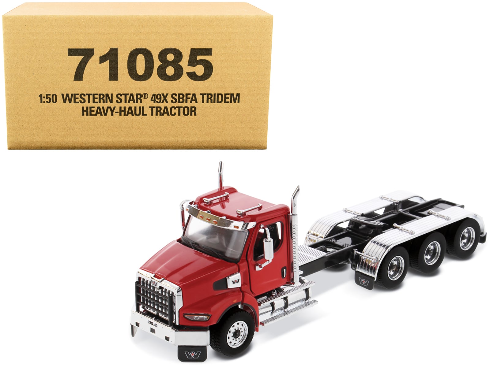 "Western Star 49X SBFA Tridem Day Cab Heavy-Haul Truck Tractor Viper Red ""Transport Series"" 1/50 Model by Diecast Masters" price history on PriceWatchPro