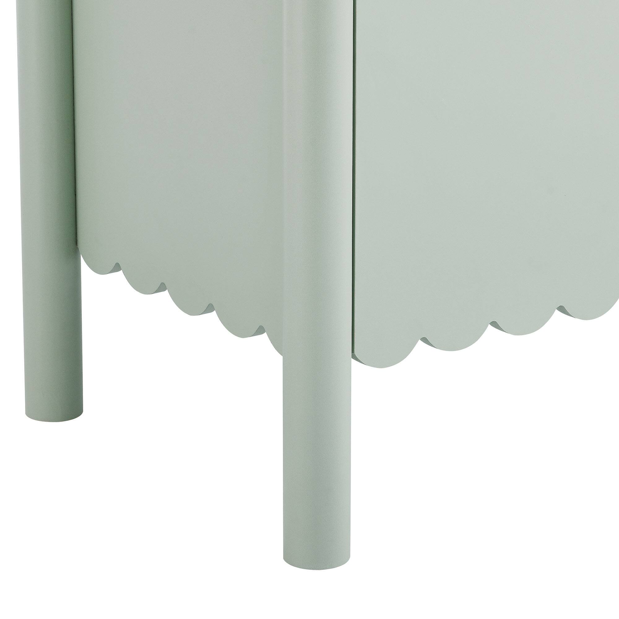 Alt View 6. Modway - Emmeline 66" 4-Door Scalloped Sideboard Cabinet by Modway - Sage.