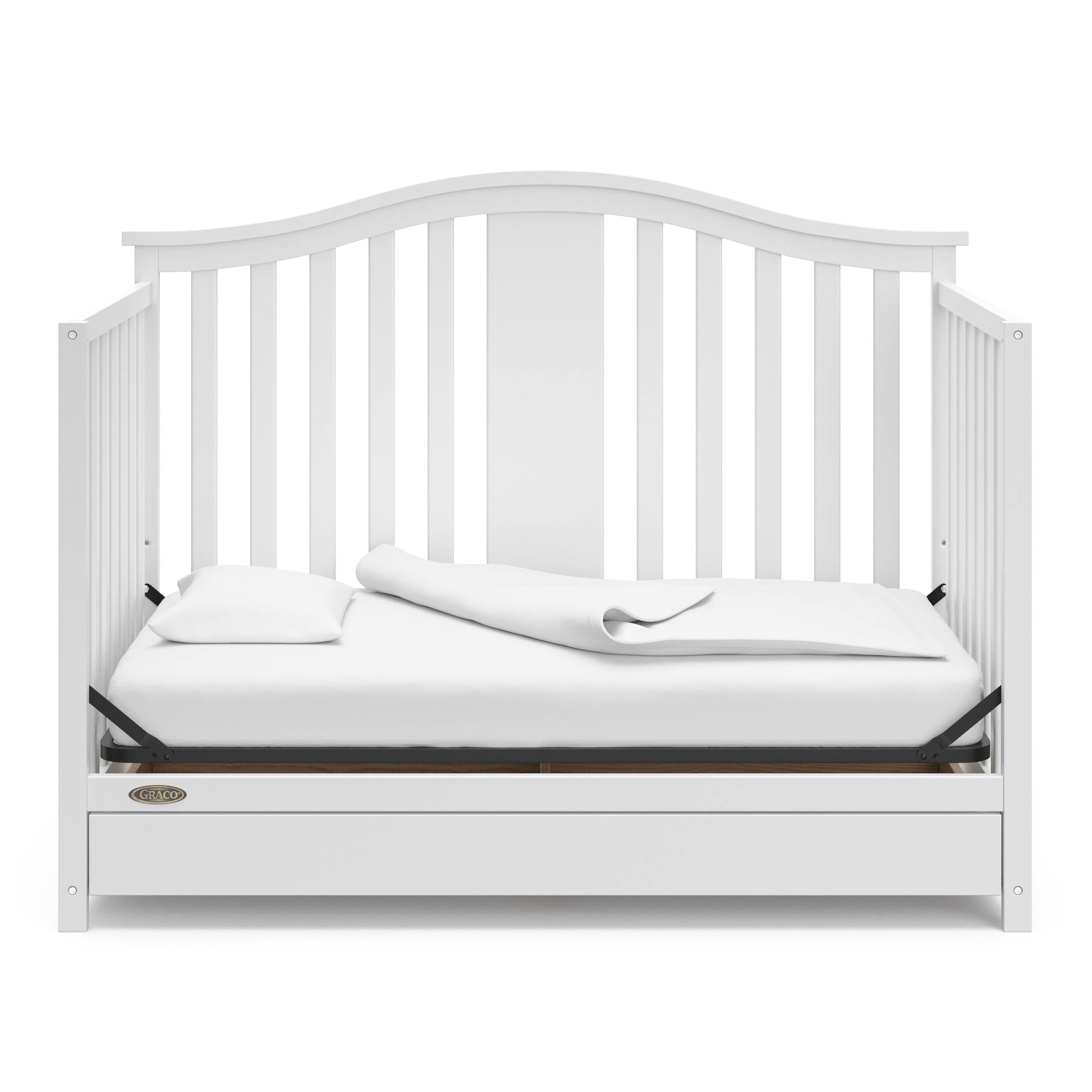 Alt View 17. Graco - Solano 5-in-1 Convertible Crib with Drawer - White.