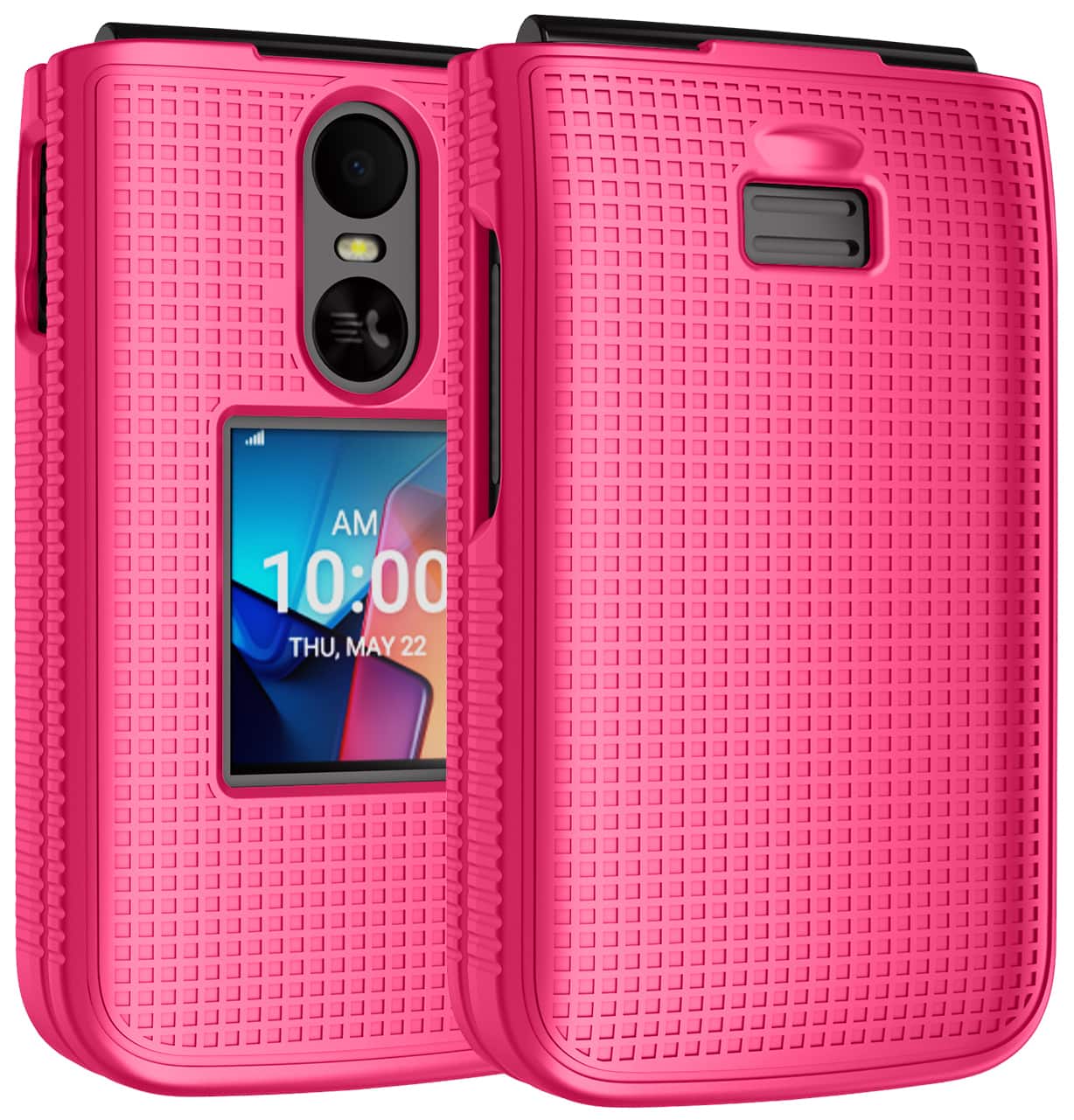 Nakedcellphone - Case for TCL Flip 4 Phone - Hard Shell Cover - Pink