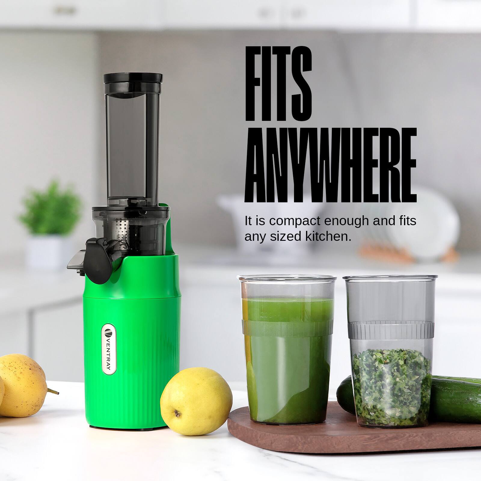 FITS ANYWHERE  
It is compact enough and fits any sized kitchen.  
VENTRAY