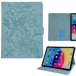 UUCOVER - For Apple iPad (A16) 11" 2025 & iPad 10.9" 2022 10th Gen Tablet Folio Case with Card Slots,PU Leather Flip Stand Cover - Blue