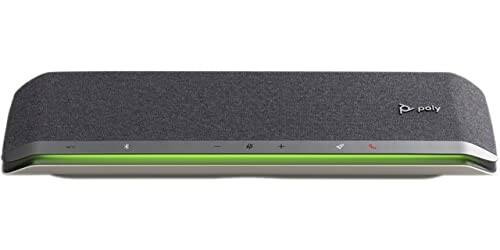 Left. HP - Poly Sync 60 Speakerphone - Wired/Wireless Bluetooth - Microsoft Teams - 6 x Bi-directional Microphone(s) - 50 mm - Silver.