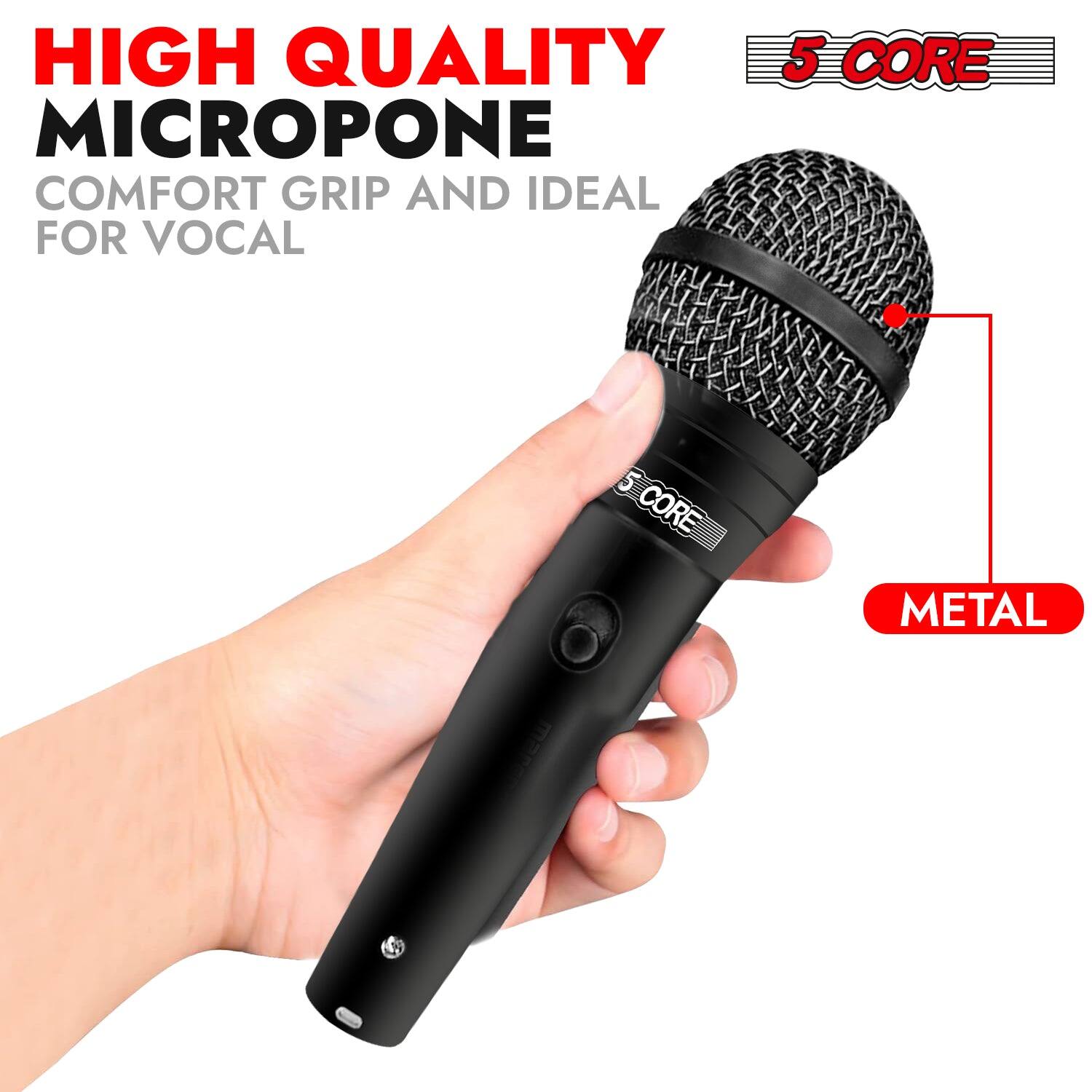 HIGH QUALITY 5 CORE MICROPHONE WITH COMFORT GRIP AND IDEAL FOR VOCAL
