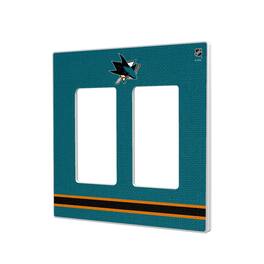 Keyscaper - San Jose Sharks Double Rocker Lightswitch Plate - Multicolor