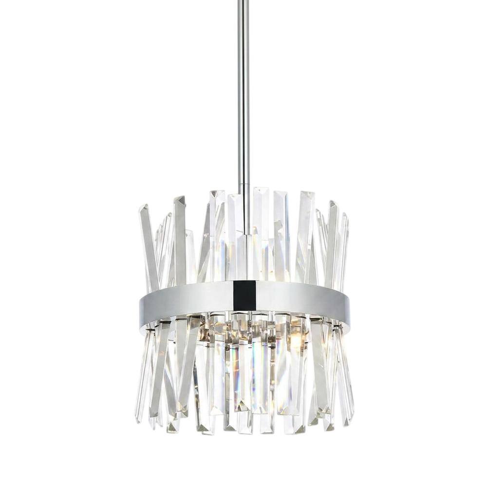 Elegant Lighting - Serephina 12 inch crystal round pendant light in - Chrome price history on PriceWatchPro