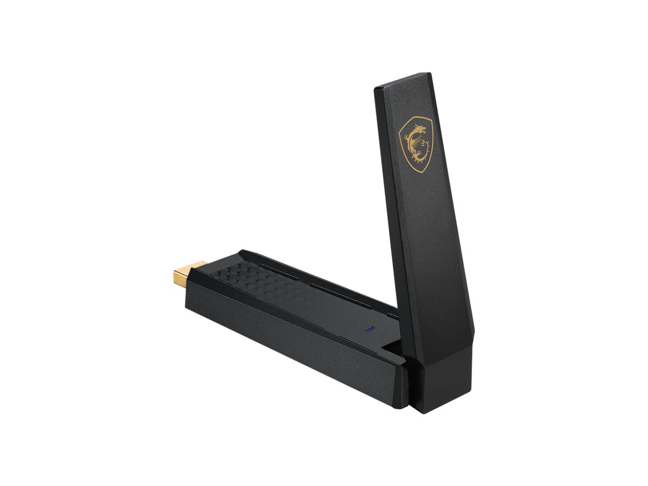 MSI - AXE5400 WiFi 6 Tri-Band USB Adapter - 5400 Mbps, USB 3.2, MU-MIMO, Antenna, WPA3