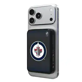 Keyscaper - Winnipeg Jets Wireless Magnetic Power Bank - Black