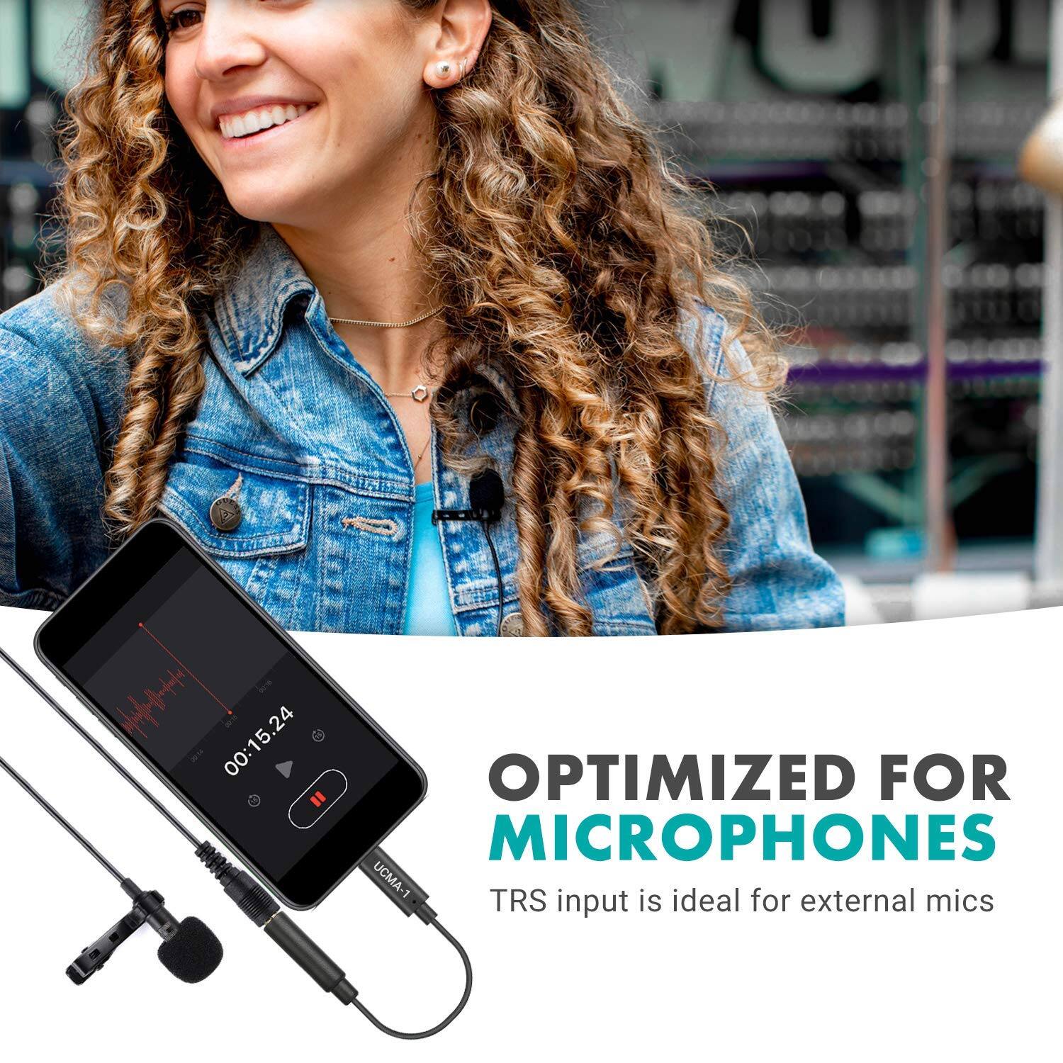 OPTIMIZED FOR MICROPHONES  
TRS input is ideal for external mics
