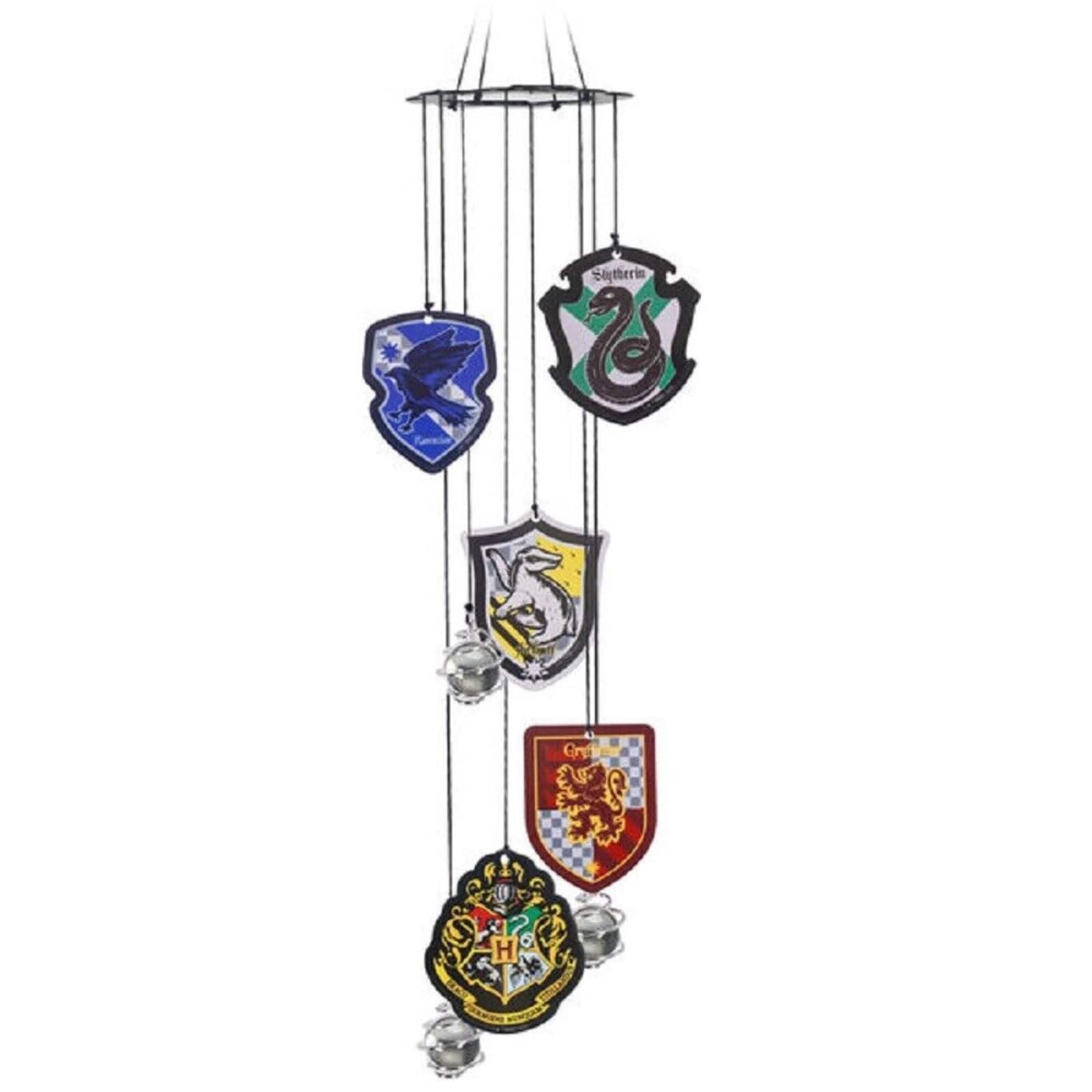 Spoontiques - Harry Potter Hogwarts House Crests Windchime Outdoor Garden Wind Chime 17 Inch