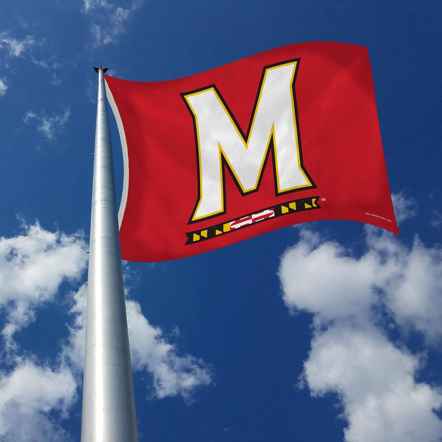 Alt View 2. Rico Industries - Maryland Terrapins 3X5 Indoor Outdoor Banner Flag w/grommets for hanging - Multi.