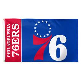 WinCraft - Philadelphia 76ers 3' x 5' Single-Sided Inspired Block Deluxe Flag - Multicolor
