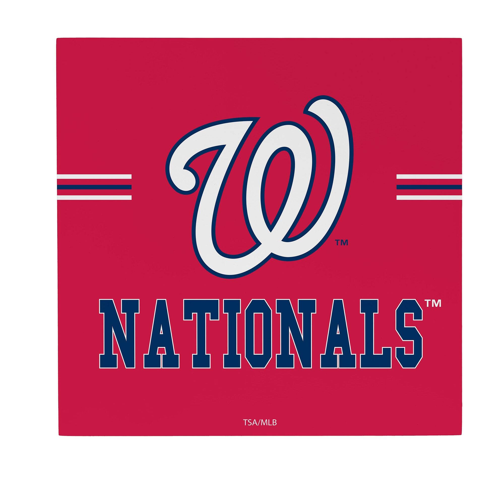 Washington Nationals 12" x 12" Wood Wall Sign