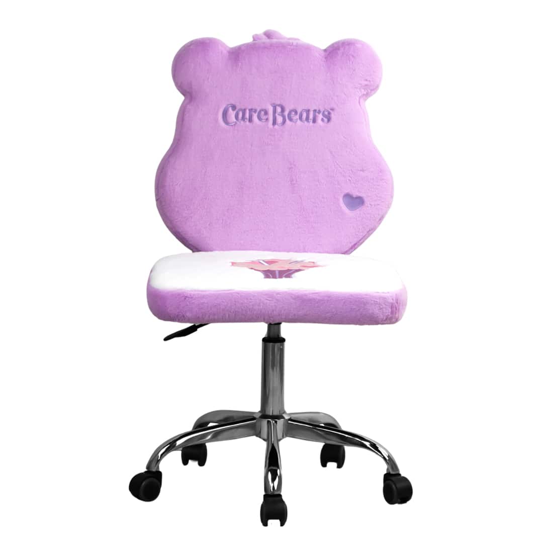 Impressions Vanity Co. - Care Bears™ Share Bear Swivel Vanity Chair - Purple