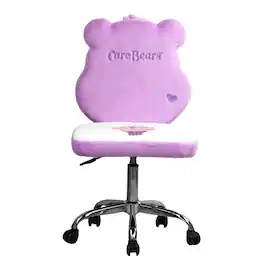 Impressions Vanity Co. - Care Bears™ Share Bear Swivel Vanity Chair - Purple