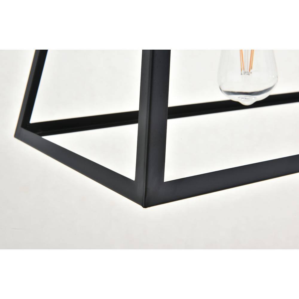 Left. Living District - Resolute 5 light brass and black Pendant - Brass And Black.