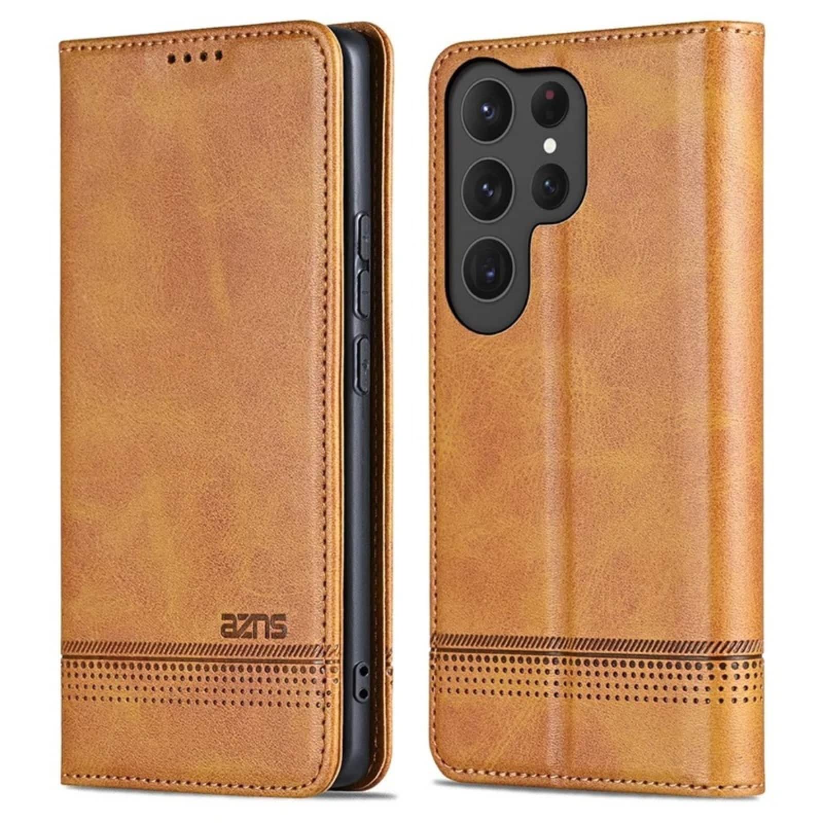 UUCOVER - PU Leather Flip Wallet Case for Samsung Galaxy S25 Ultra with Card Slots Cash Holder Shockproof Kickstand Phone Cover - Yellow price history on PriceWatchPro