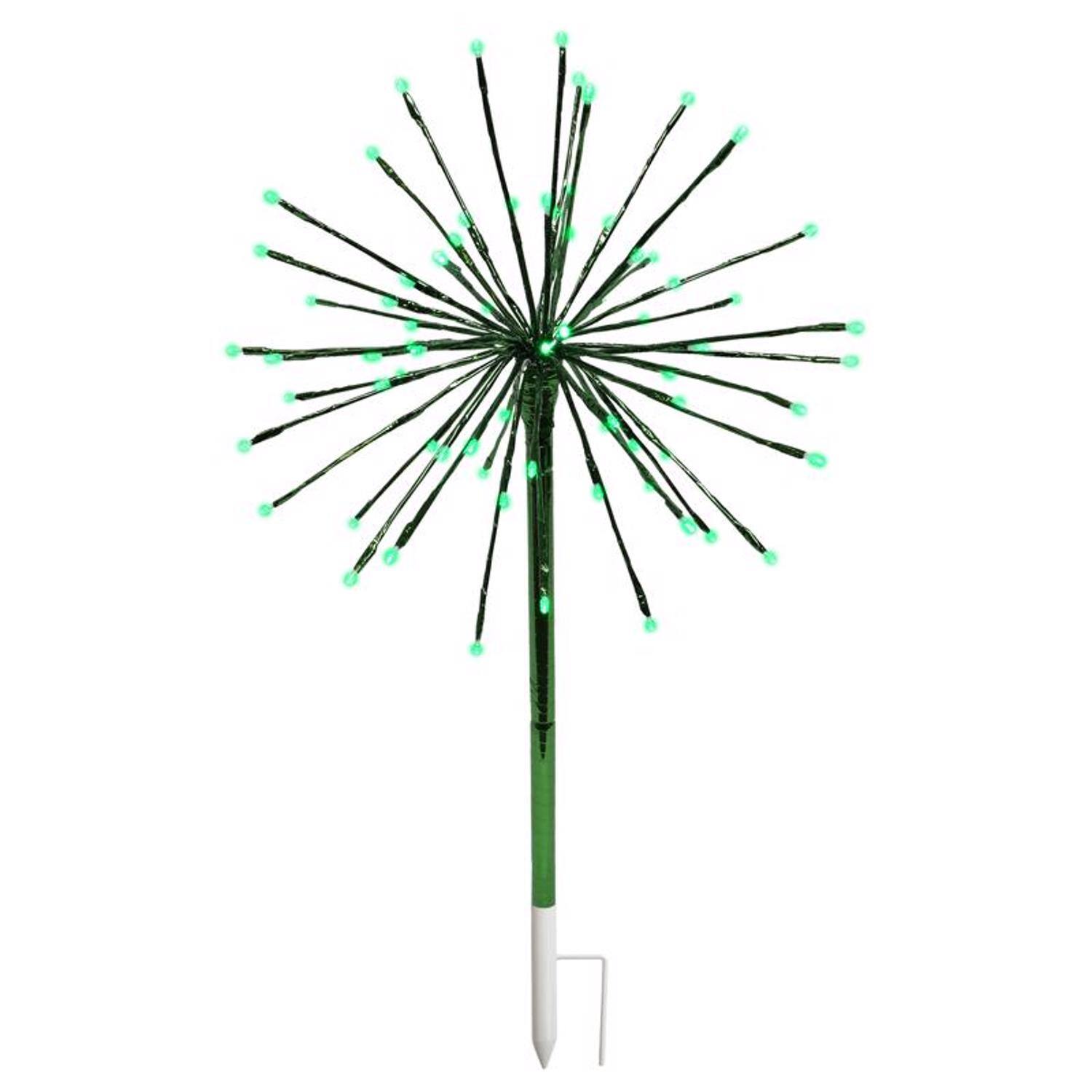 Left. Celebrations - Celebrations LED Green 3-in-1 Radiant Blast 16 in. Pathway Decor - Green.