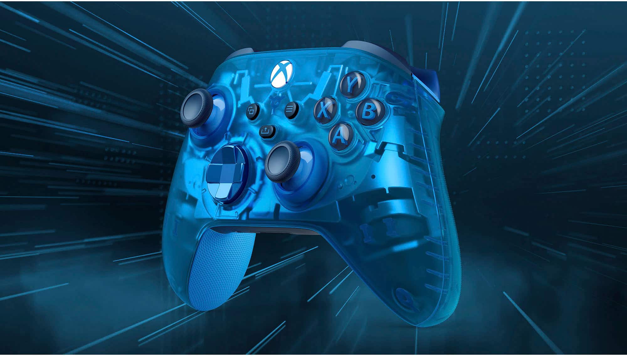 Alt View 11. Microsoft - Xbox Wireless Controller for Xbox Series X, Xbox Series S, Xbox One, PCs, and Cloud-Enabled Devices - Sky Cipher Special Edition.