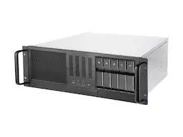 SilverStone - RM41-H08 Silver SGCC 4U Rackmount Server Chassis 3 x 5.25" drive bay External 5.25" Drive Bays - Silver