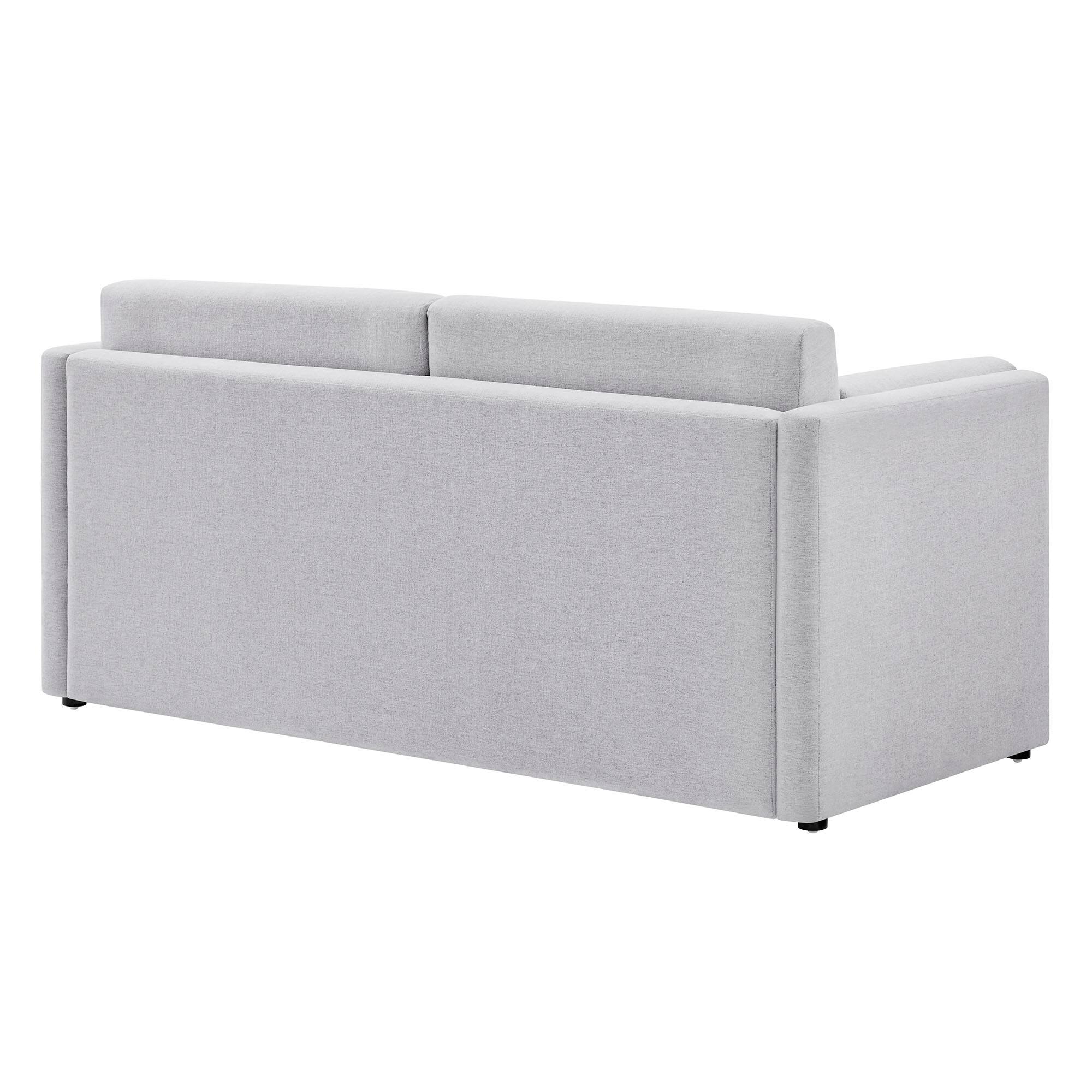 Alt View 1. Modway - Linden Upholstered Heathered Chenille Sofa by Modway - Gray.