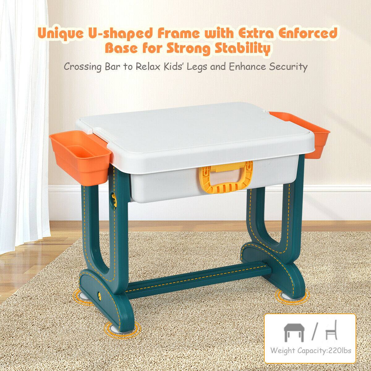 Unique U-shaped Frame with Extra Enforced Base for Strong Stability  
Crossing Bar to Relax Kids' Legs and Enhance Security  

Weight Capacity: 220lbs