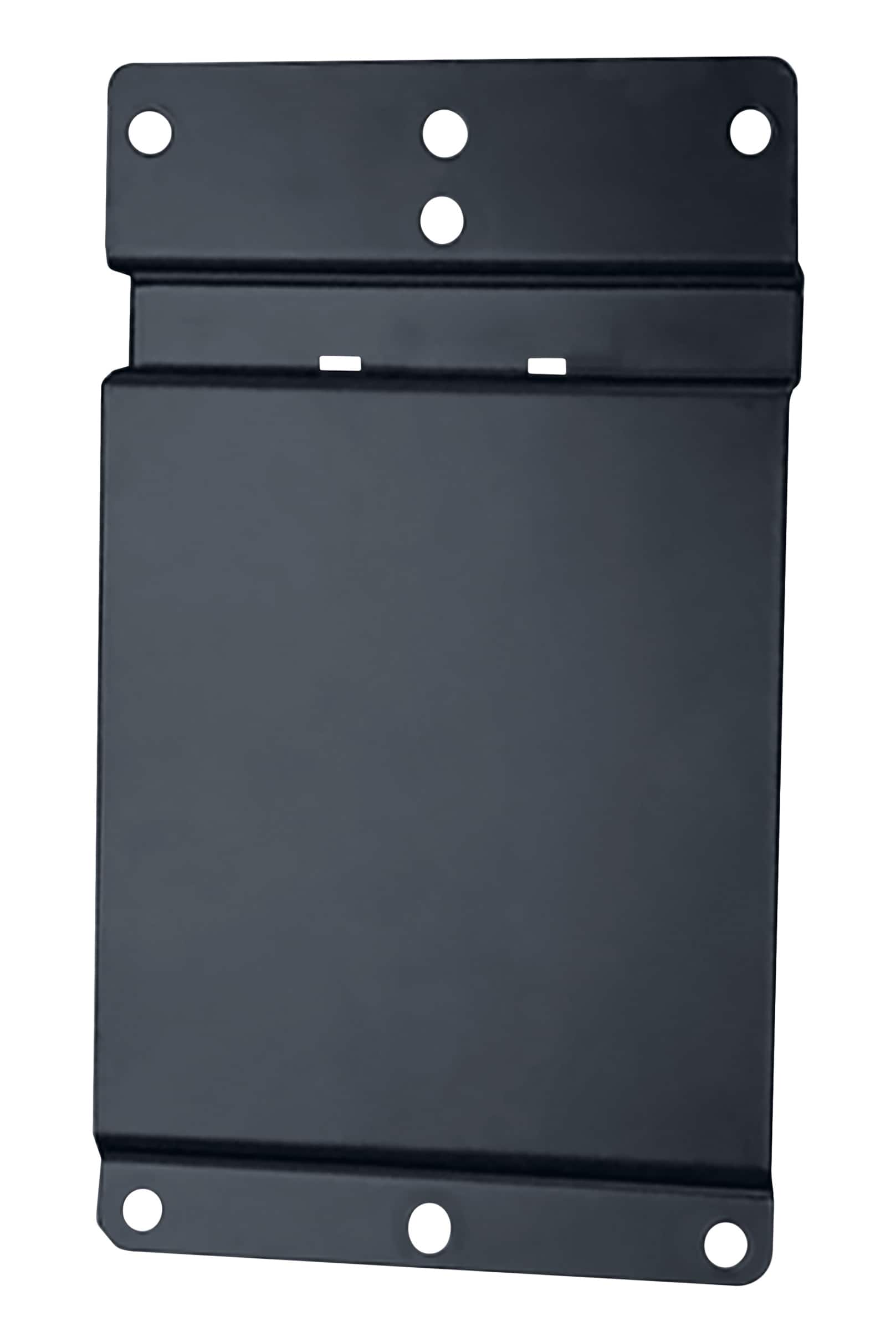 Front. MantelMount - Single stud/post adaptor plate - Black.