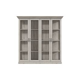 Famapy - Retro Glass - Fronted Display Cabinet: Elevate Your Collection in Style - Gray