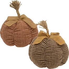 BreeBe - *Large Country Plaid Pumpkin 2 Asstd - Multi