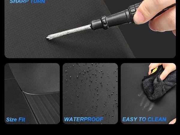SHARP TURN  
Size Fit  
WATERPROOF  
EASY TO CLEAN