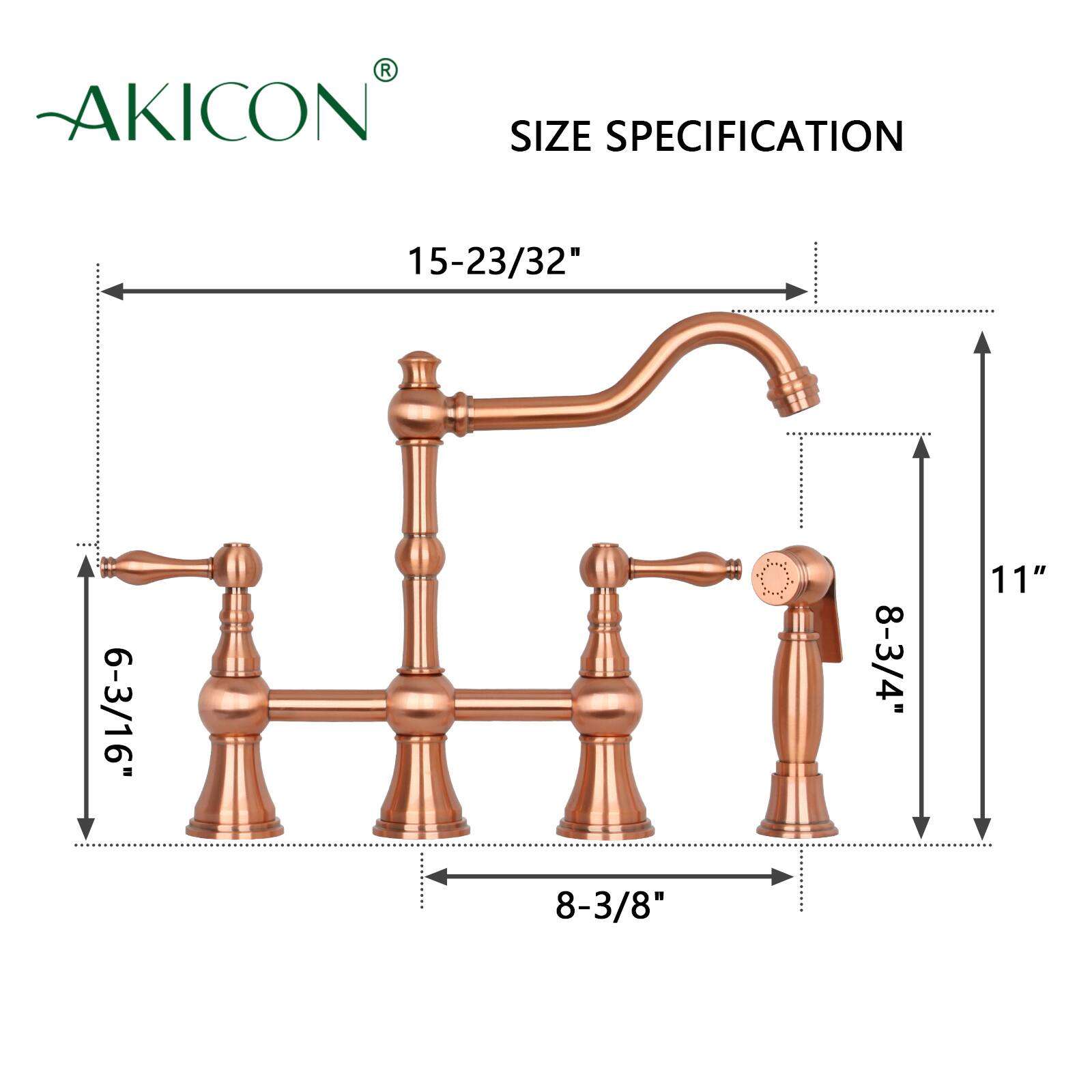 AKICON SIZE SPECIFICATION  
15-23/32"  
6-3/16"  
8-3/4"  
11"  
8-3/8"