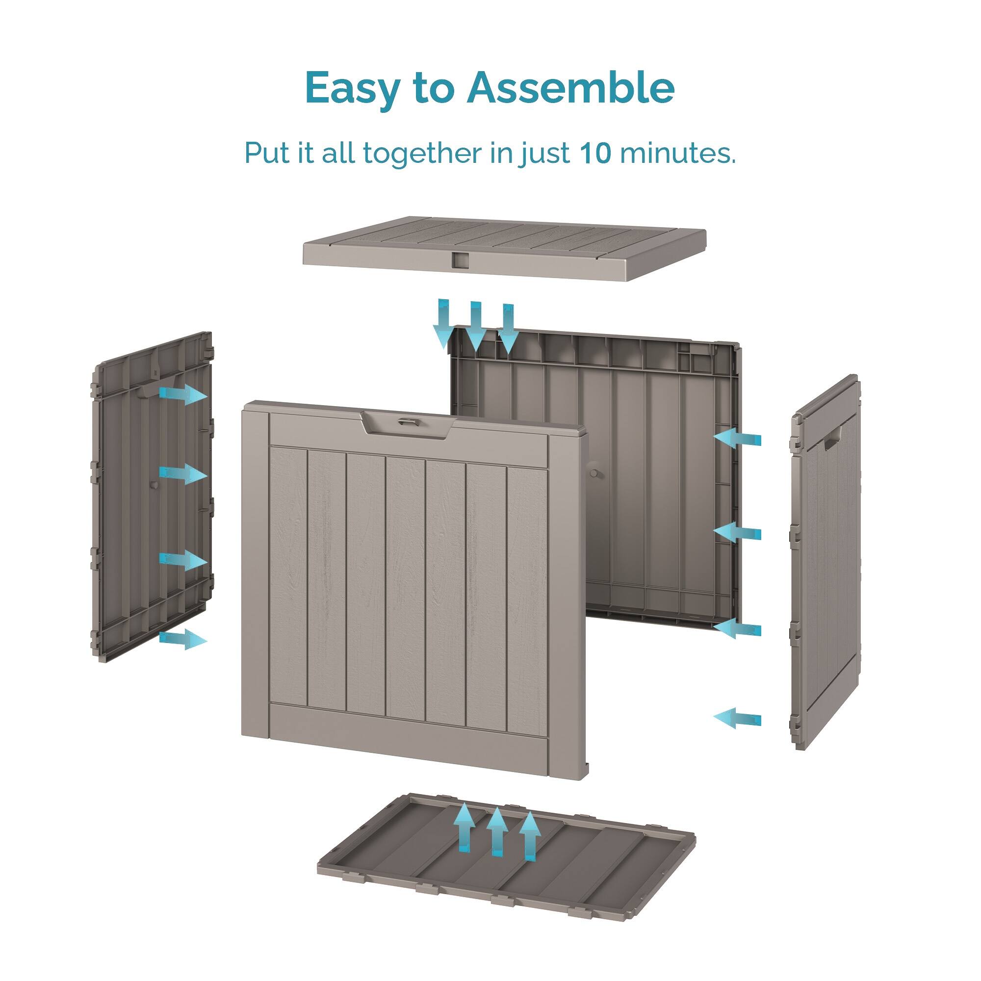 Easy to Assemble  
Put it all together in just 10 minutes.